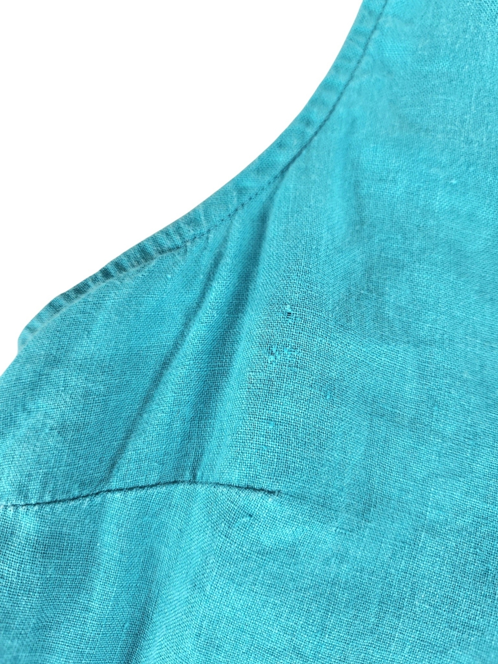 Charter Club Luxury 100% Linen Embroidered Sleeveless Tunic Top Teal Coastal Med - Picture 12 of 12